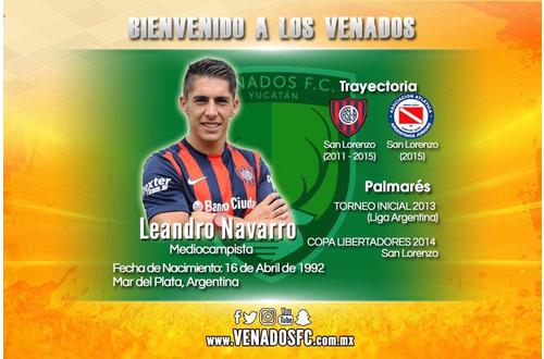 Leandro Navarro será Venado