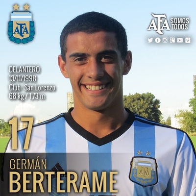 Berterame marcó un gol en el Sudamericano sub 17