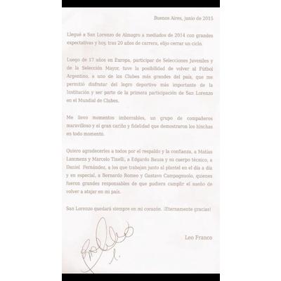 Leo Franco se retiró del fútbol