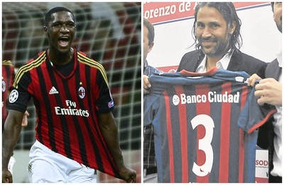 Invitación y contestación entre Milan y San Lorenzo por Twitter