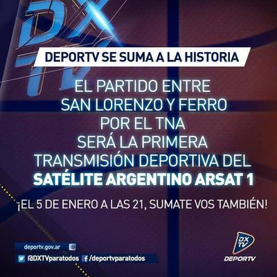 Histórico: San Lorenzo, en la primera transmisión deportiva por el Satélite ARSAT 1